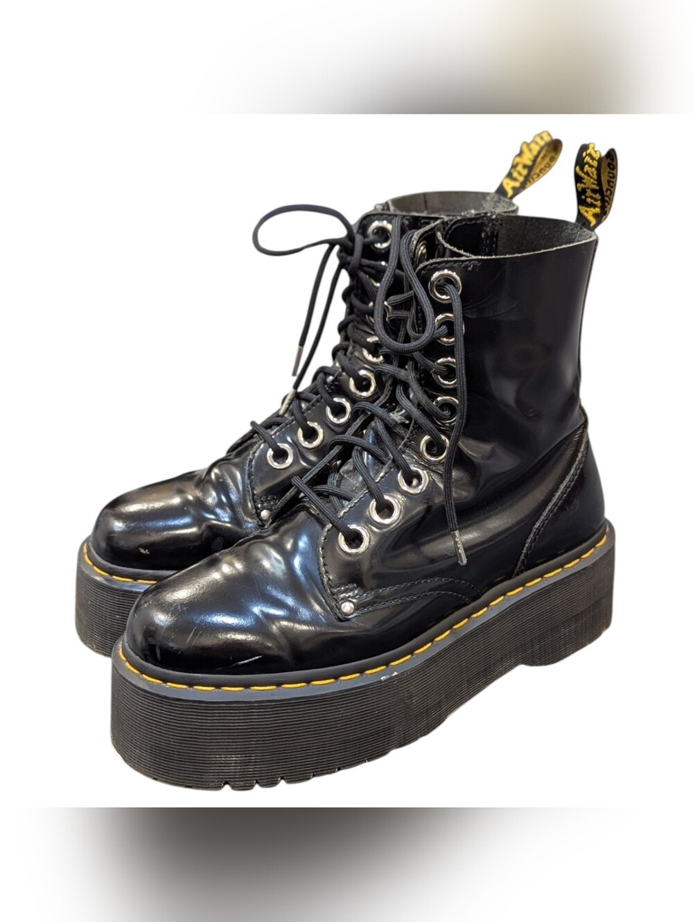 Dr. Martens Jadon Max Black Grunge Platforms Chucky Boots Women's US 8 Punk Edgy